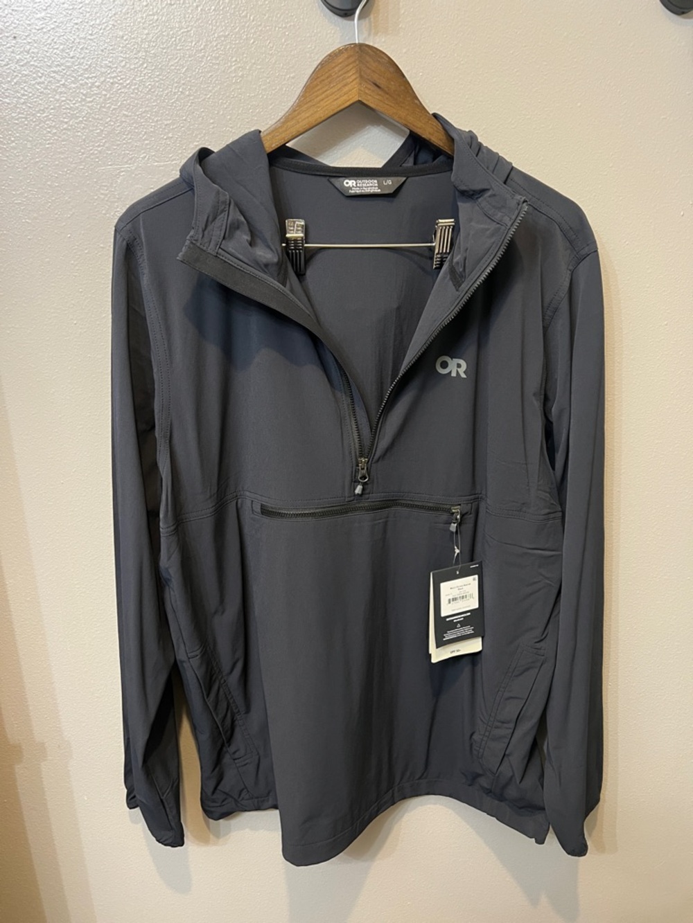 ๐ NWT Outdoor Research Ferrosi Anorak 1/2 Zip Black Sz Large / Gorpcore / Unisex - Picture 5 of 11